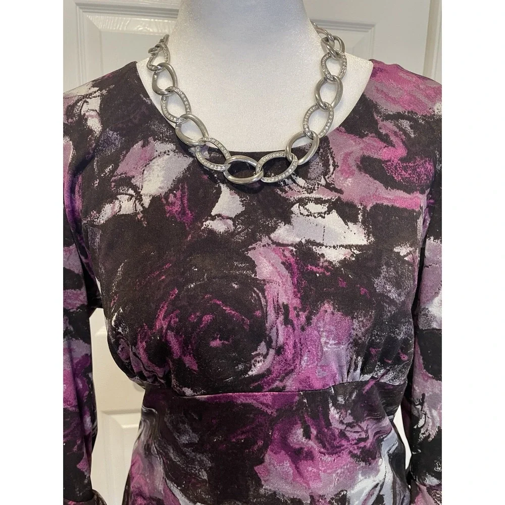 Rhinestone Silver Tone Chunky Chain Link Necklace with‎ Extender Glam Edgy Event - Picture 6 of 9